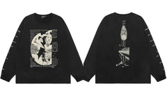 Enfants Riches Déprimés "E.R.D" Classical Art Collage Long-Sleeve - Black