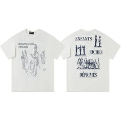 Enfants Riches Déprimés Figure Illustration & Back Branding T-Shirt - White