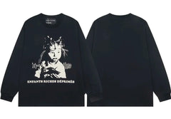 Enfants Riches Déprimés Crown Child Portrait Long-Sleeve - Black