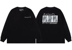 Enfants Riches Déprimés Small Chest Logo & Back Three-Panel Long-Sleeve - Black