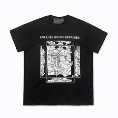 Enfants Riches Déprimés Typography & Vintage Print Illustration T-Shirt - Black