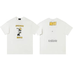 Enfants Riches Déprimés Cartoon Graphic & Back Yellow Tag T-Shirt - Cream
