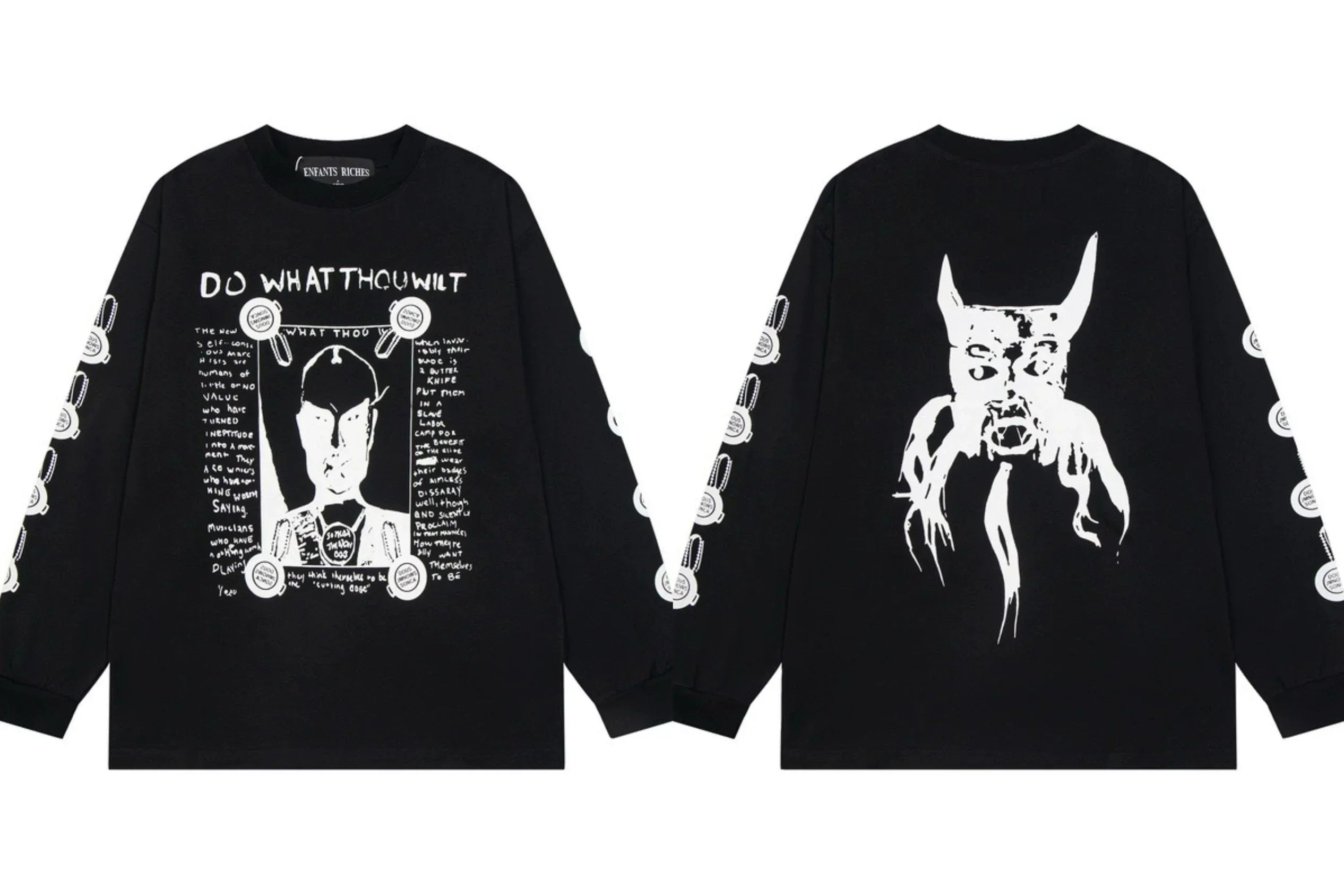Enfants Riches Déprimés "Do What Thou Wilt" Long-Sleeve - Black