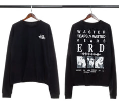 Enfants Riches Déprimés Small Chest Logo & Back "Wasted Tears" Long-Sleeve   - Black