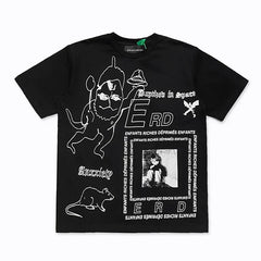 Enfants Riches Déprimés "Anxiety" All-Over Graphic T-Shirt - Black