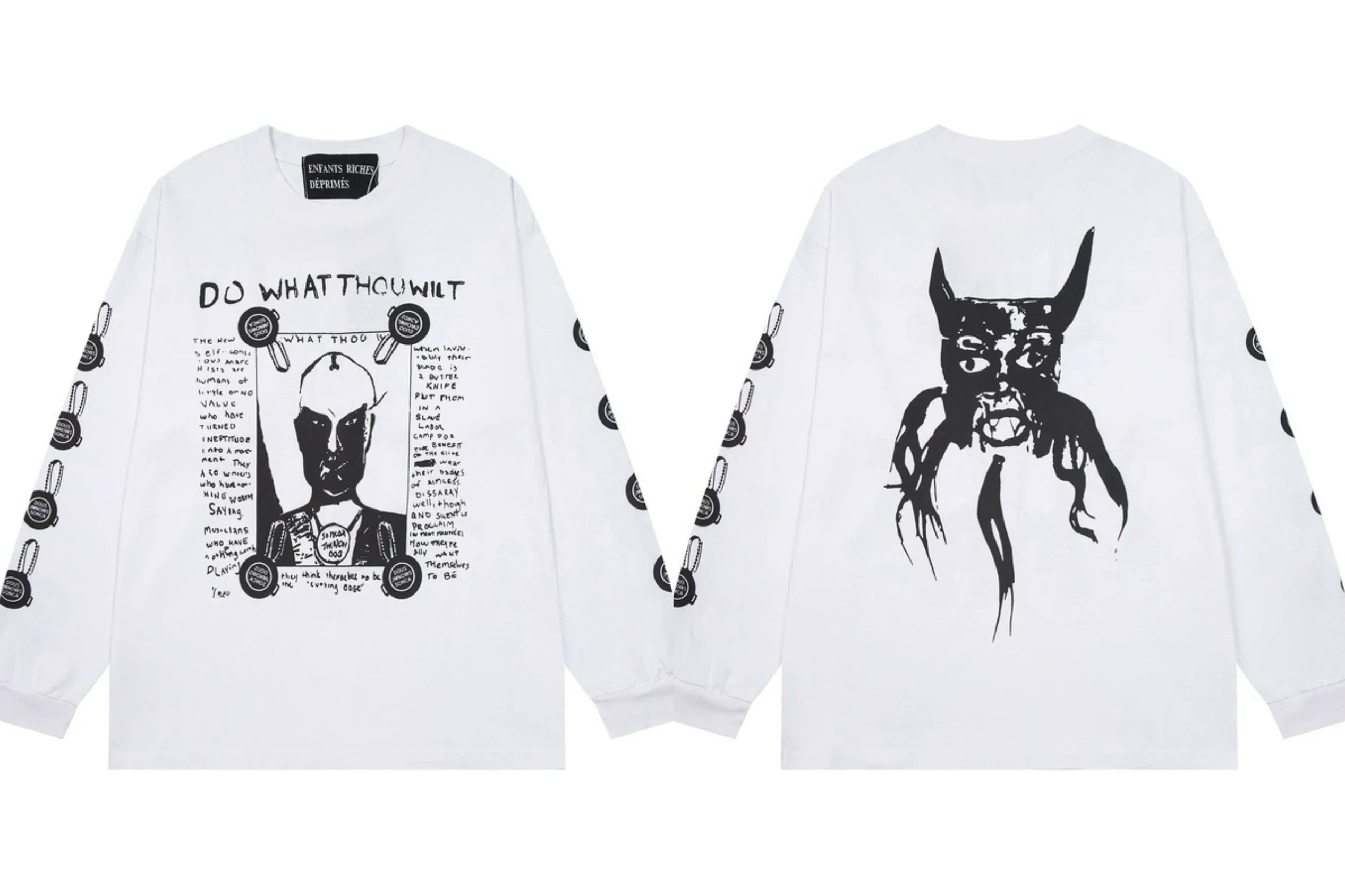 Enfants Riches Déprimés "Do What Thou Wilt" Long-Sleeve - White