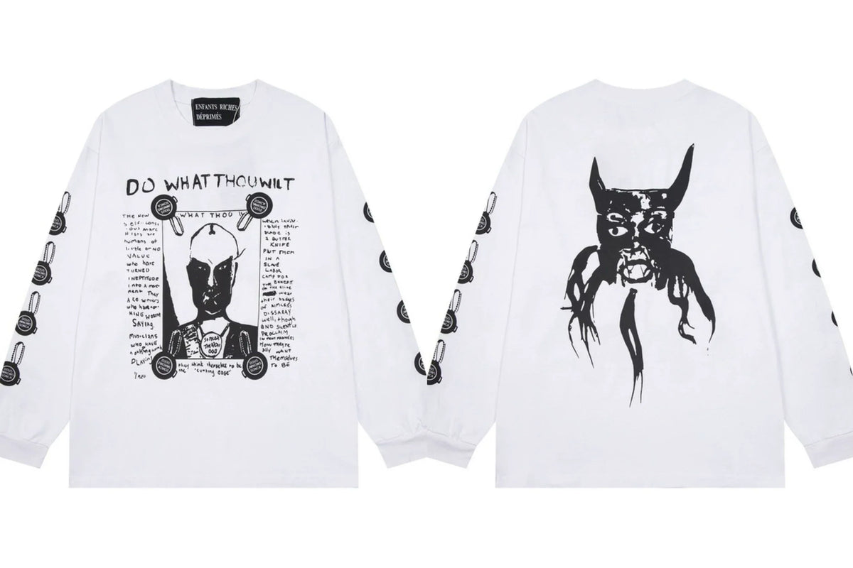 Enfants Riches Déprimés "Do What Thou Wilt" Long-Sleeve - White