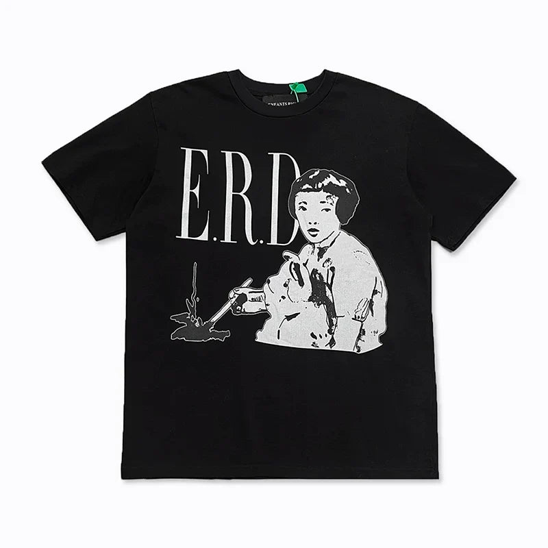Enfants Riches Déprimés "E.R.D" Geisha Illustration T-Shirt - Black