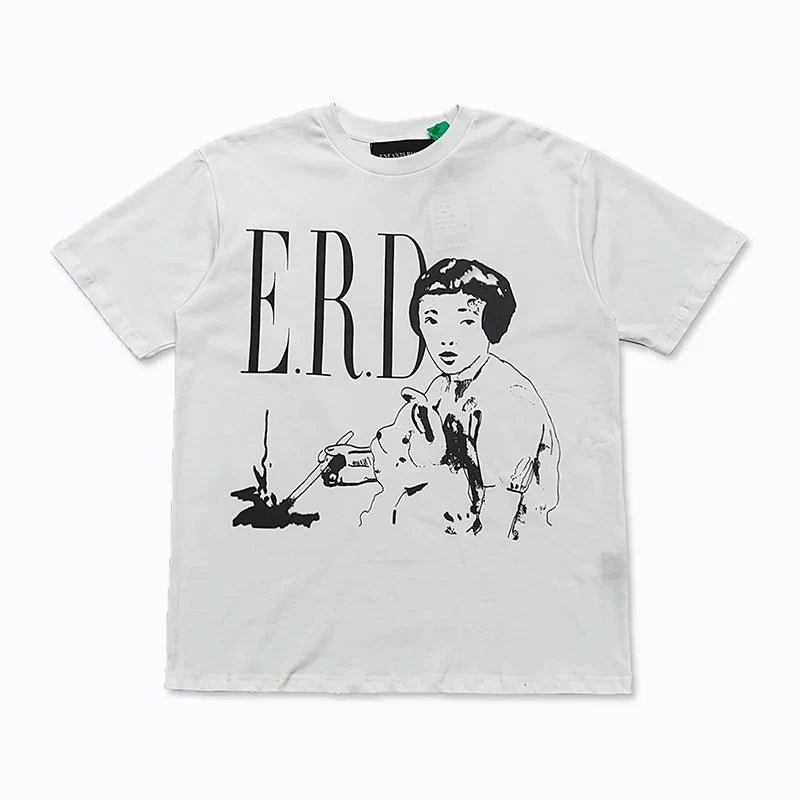 Enfants Riches Déprimés "E.R.D" Geisha Illustration T-Shirt - White