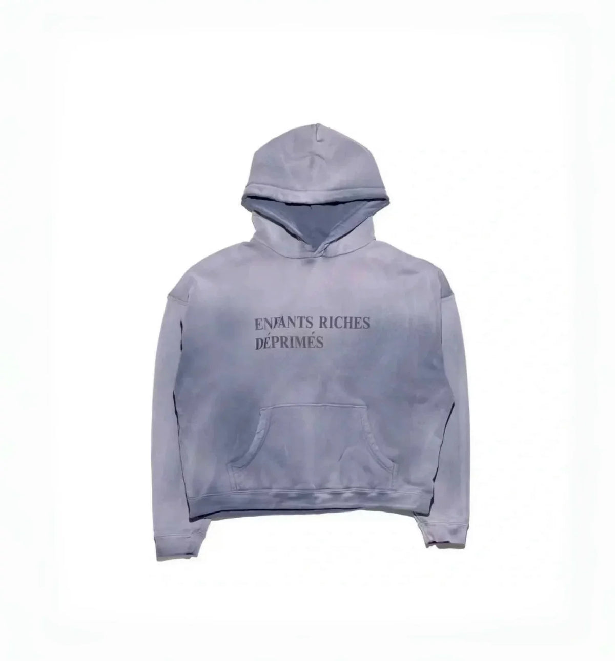 Enfants Riches Déprimés Gradient Wash Logo Hoodie - Washed Grey/Blue