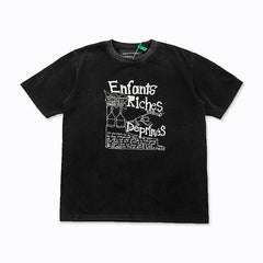 Enfants Riches Déprimés Hand-Drawn Typography & Bottle Illustration T-Shirt - Black