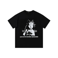 Enfants Riches Déprimés Crown Child Portrait T-Shirt - Black